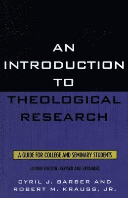 bokomslag Introduction To Theological Research