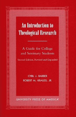 Introduction To Theological Research