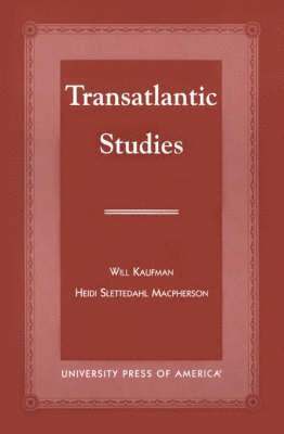 bokomslag Transatlantic Studies