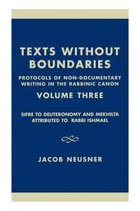 bokomslag Texts Without Boundaries: Protocols of Non-Documentary Writing in the Rabbinic Canon