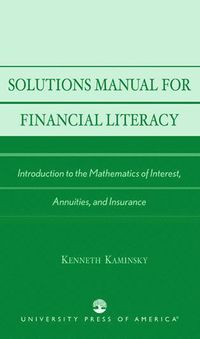 bokomslag Solutions Manual for Financial Literacy