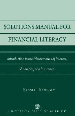 Solutions Manual for Financial Literacy 1