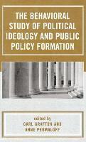 bokomslag The Behavioral Study of Political Ideology and Public Policy Formulation