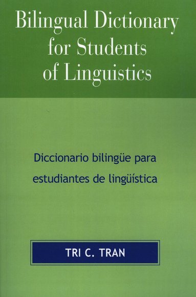 bokomslag Bilingual Dictionary for Students of Linguistics