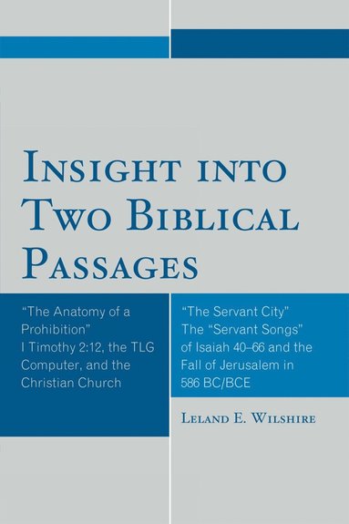 bokomslag Insight into Two Biblical Passages