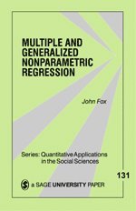John Fox, John Fox - Multiple and Generalized Nonparametric Regression, Häftad