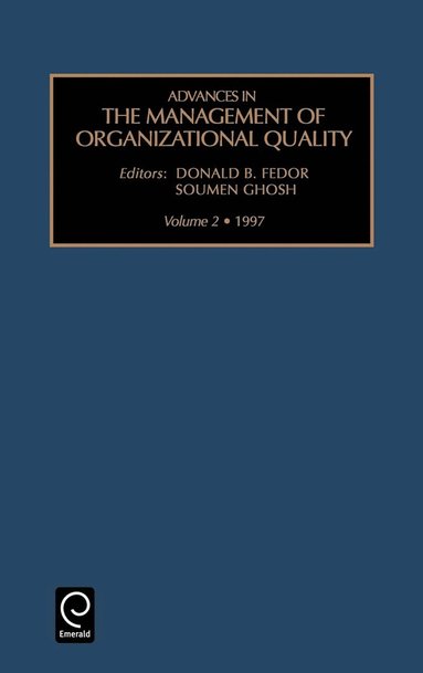 bokomslag Advances in the Management of Organizational Quality