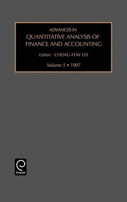 Advances in Quantitative Analysis of Finance and Accounting 1