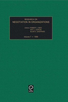 Research on Negotiation in Organizations 1