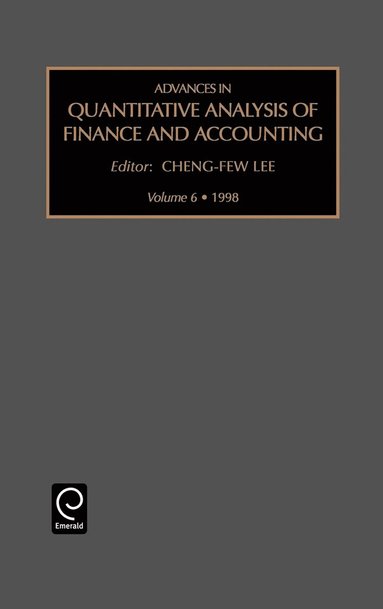 bokomslag Advances in Quantitative Analysis of Finance and Accounting