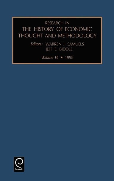 Warren J. Samuels, Jeff E. Biddle - Research in the History of Economic Thought and Methodology, Inbunden