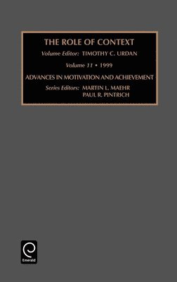 Tim Urdan, Martin L. Maehr, Paul R. Pintrich - Role of Context, Inbunden
