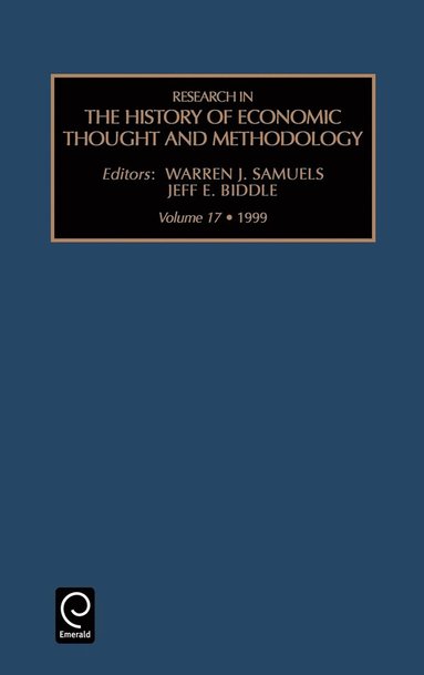 bokomslag Research in the History of Economic Thought and Methodology