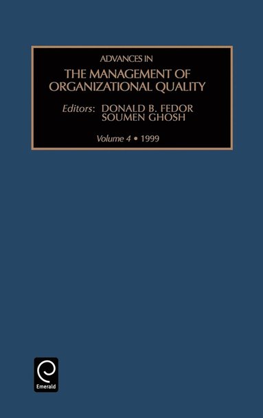 bokomslag Advances in the Management of Organizational Quality