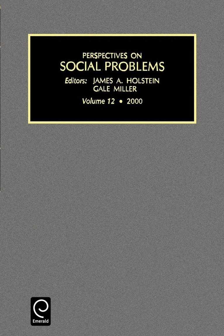 James A. Holstein, Gale Miller, Professor James A. Holstein - Perspectives on Social Problems, Häftad