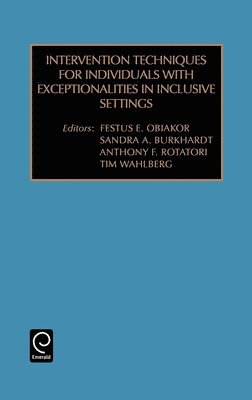 Intervention Techniques for Individuals with Exceptionalities in Inclusive Settings 1