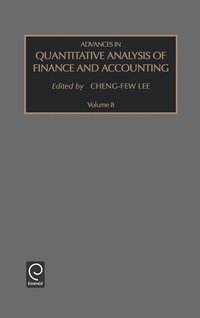 bokomslag Advances in Quantitative Analysis of Finance and Accounting