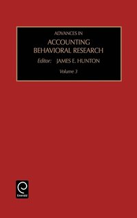 bokomslag Advances in Accounting Behavioral Research