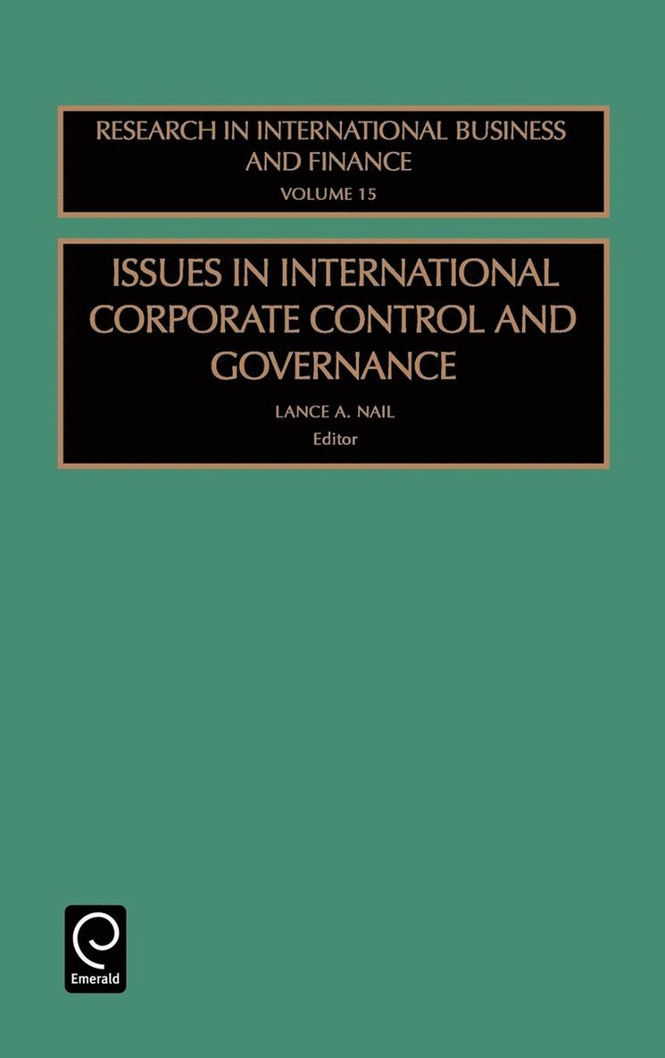 Issues in International Corporate Control and Governance
