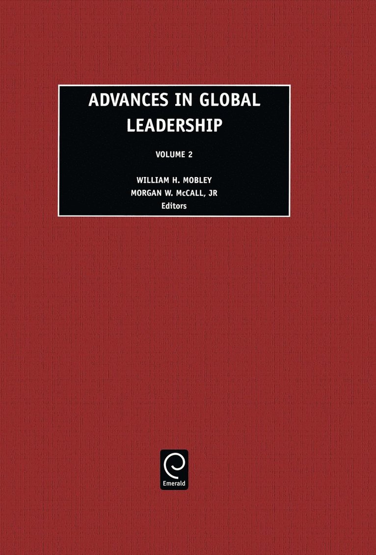 William Mobley, Morgan W. McCall Jr., Jr. McCall, Morgan W., Morgan W. McCall - Advances in Global Leadership, Inbunden