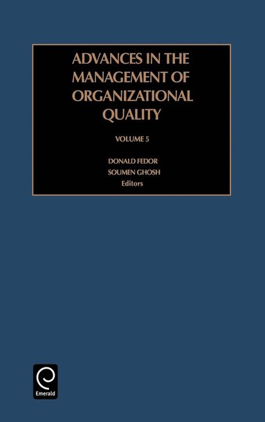 bokomslag Advances in the Management of Organizational Quality