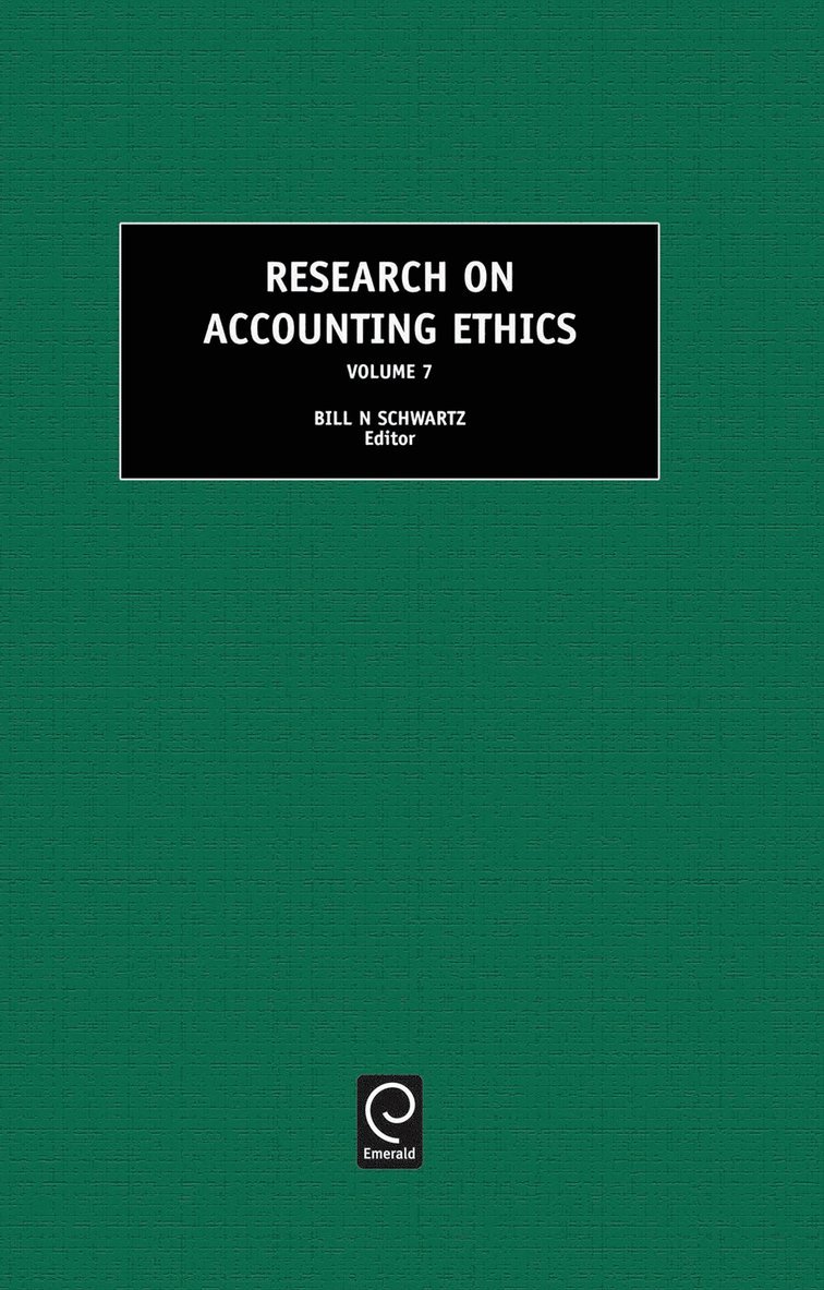 Leslie A. Cordie, Bill N. Schwartz - Research on Accounting Ethics, Inbunden