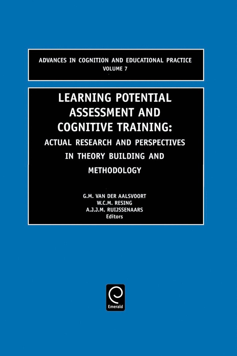 G.M. van der Aalsvoort, W. Resing, A.J.J.M. Ruijssenaars, G. M. Van Der Aalsvoort, G.M. van der Aalsvoort, G. M. van der Aalsvoort - Learning Potential Assessment and Cognitive Training, Inbunden