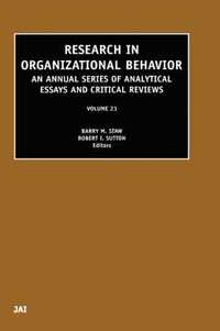 bokomslag Research in Organizational Behavior