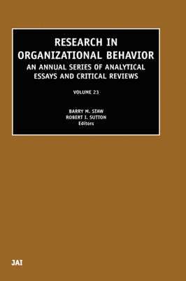Barry Staw, B. Staw, Barry Staw - Research in Organizational Behavior, Inbunden