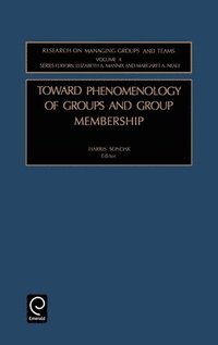 bokomslag Toward Phenomenology of Groups and Group Membership