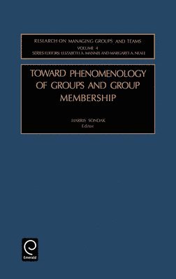 Toward Phenomenology of Groups and Group Membership 1