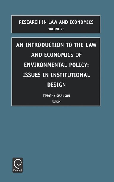 bokomslag Introduction to the Law and Economics of Environmental Policy