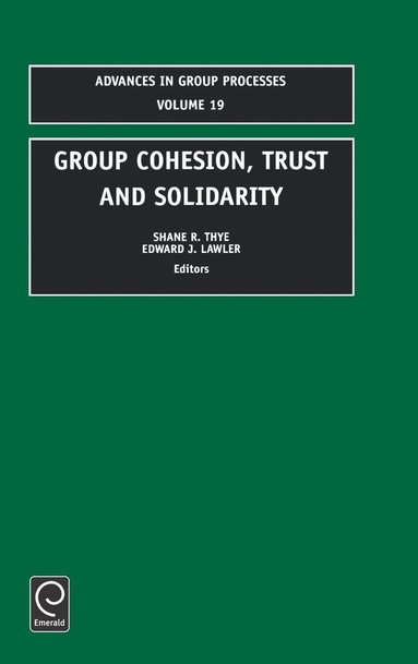 bokomslag Group Cohesion, Trust and Solidarity