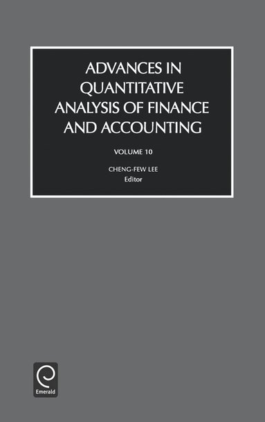 bokomslag Advances in Quantitive Analysis of Finance and Accounting