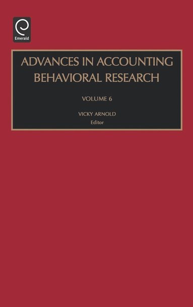 bokomslag Advances in Accounting Behavioral Research