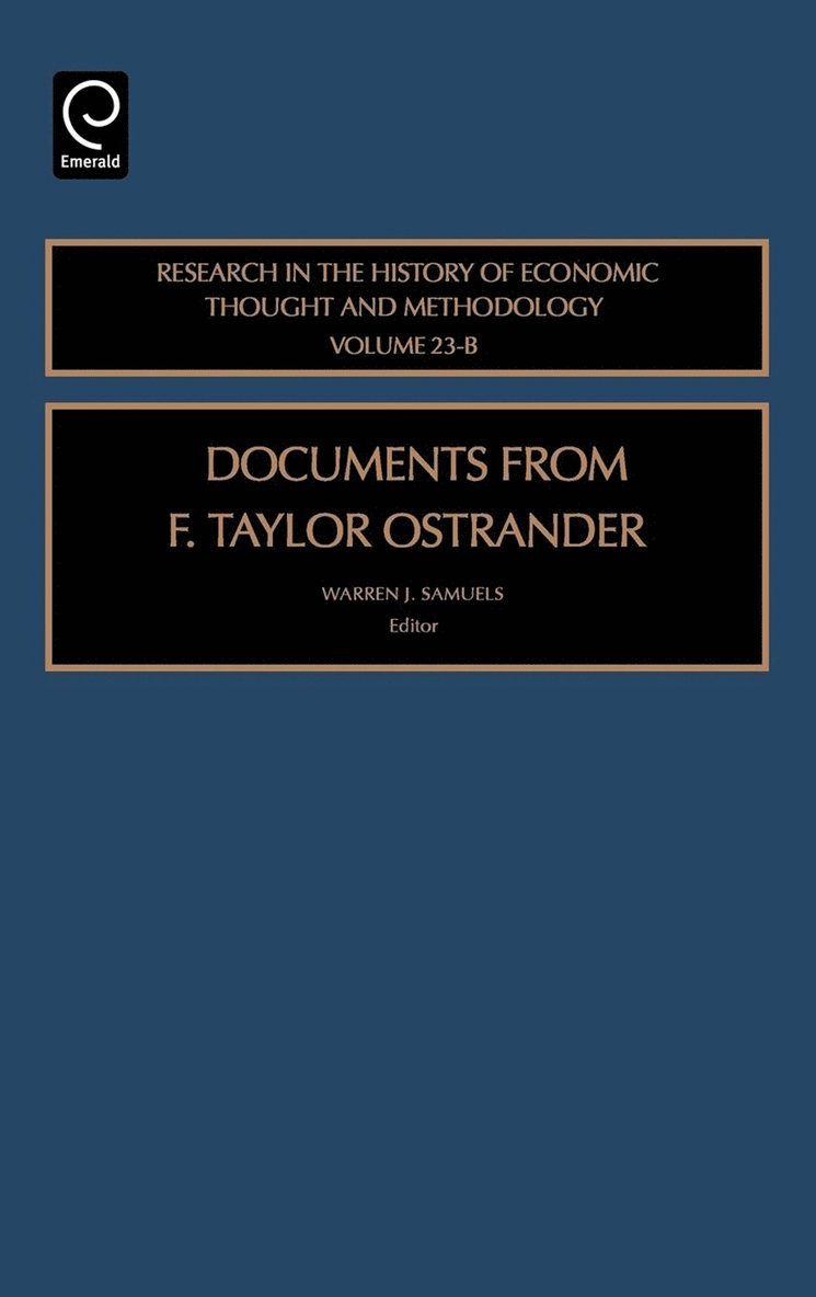 Documents from F. Taylor Ostrander 1