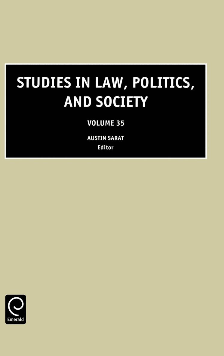 Austin Sarat - Studies in Law, Politics and Society, Inbunden