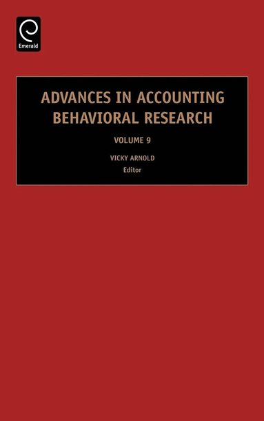 bokomslag Advances in Accounting Behavioral Research