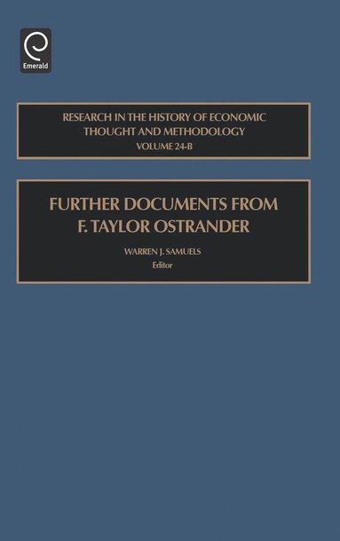 bokomslag Further Documents from F. Taylor Ostrander
