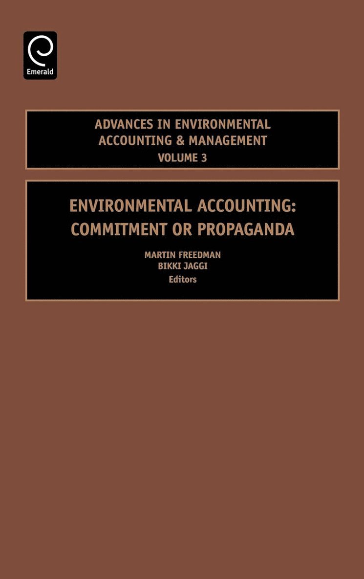 Martin Freedman, Bikki Jaggi - Environmental Accounting, Inbunden