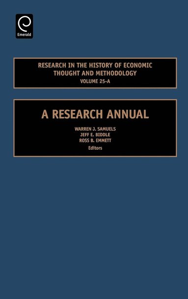 bokomslag Research in the History of Economic Thought and Methodology