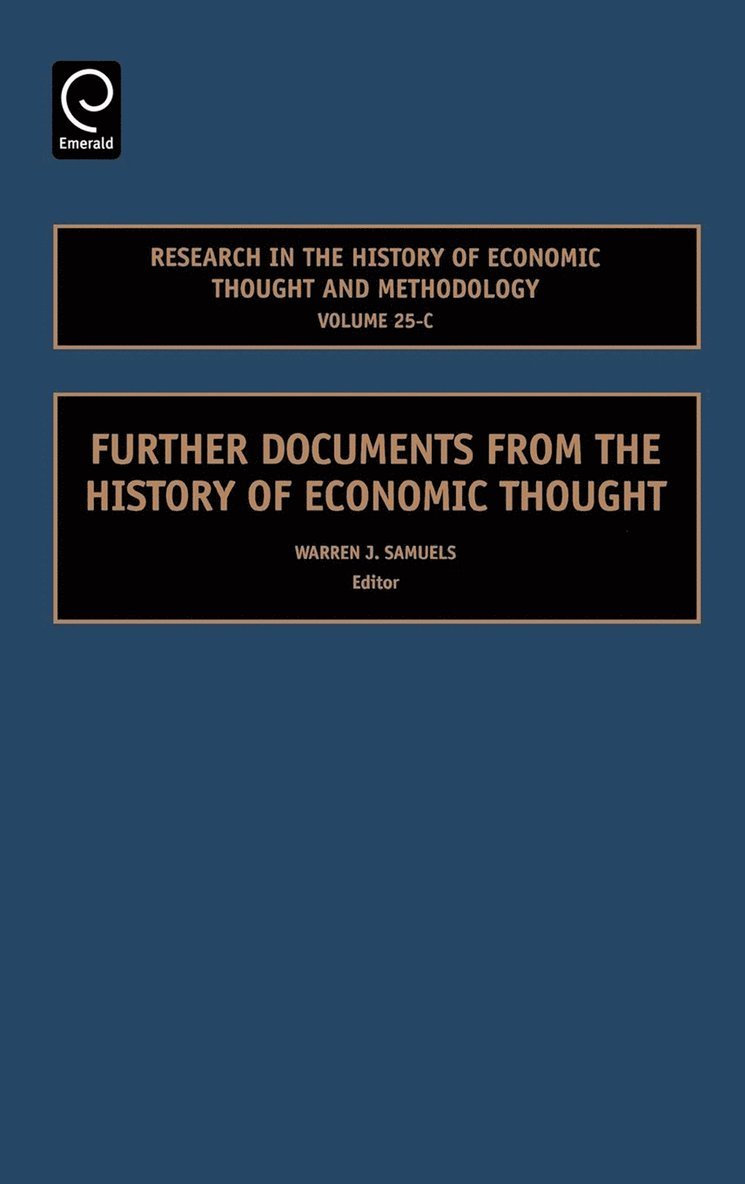 Further Documents from the History of Economic Thought