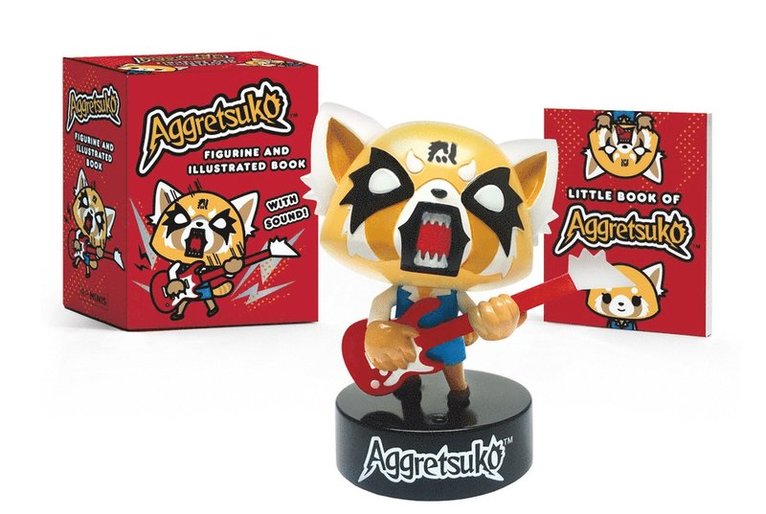 Sanrio - Aggretsuko Figurine And Illustrated Book, Häftad