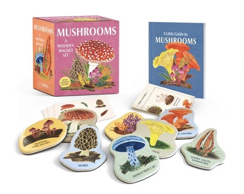 Mushrooms: A Wooden Magnet Set 1