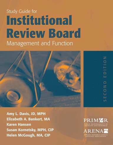 bokomslag Study Guide for Institutional Review Board Management and Function