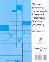 bokomslag Mclean Screening Instrument For Borderline Personality Disorder (MSI-BPD)