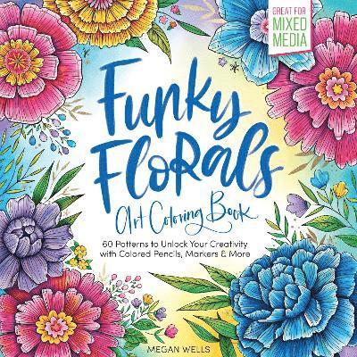 Funky Florals Art Coloring Book 1