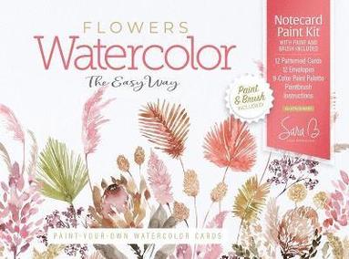 bokomslag Watercolor the Easy Way Paint-Your-Own Watercolor Cards Flowers: Notecard Paint Kit with Paint and Brush Included