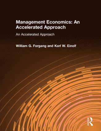 bokomslag Management Economics: An Accelerated Approach