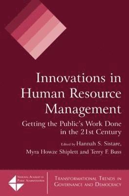 Hannah S. Sistare, Myra Howze Shiplett, Terry F. Buss - Innovations in Human Resource Management, Inbunden